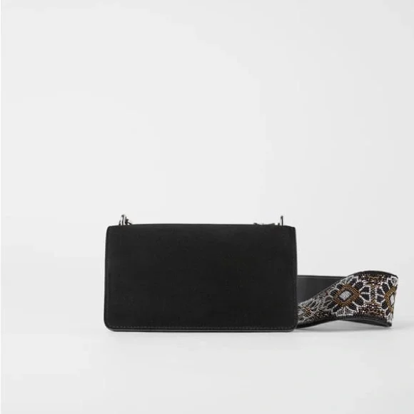 Split suede crossbody bag with beaded strap hotsell